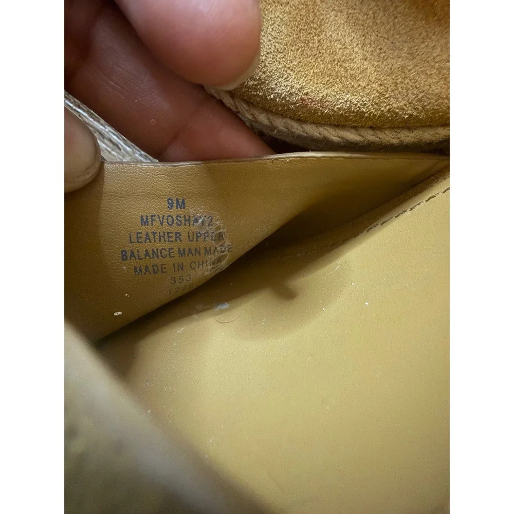 Marc Fisher Adalyn Espadrille Wedge Sandals Mustard Yellow Suede MFVOS2 Size 9M